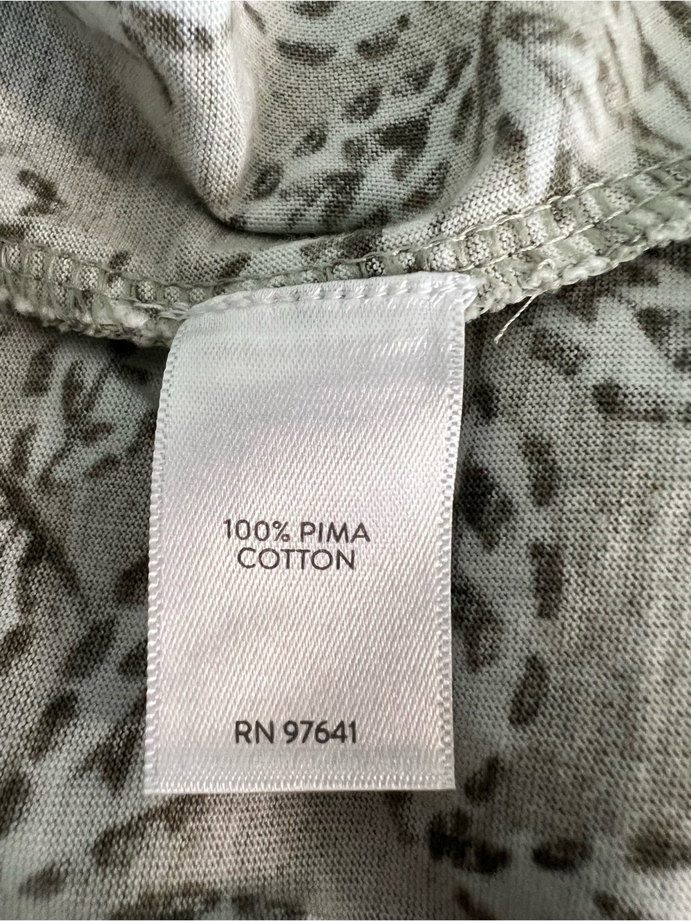 J. Jill Pure Jill M Green White 100% Pima Cotton Side-Slit Elliptical Tee Top - Picture 10 of 13